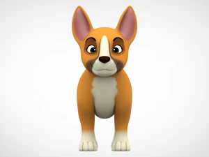 bull terrier puppy 3D Model