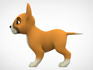 bull terrier puppy 3D Model