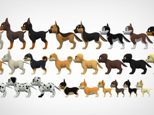 puppies pack 3D Модель