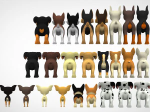 puppies pack 3D Model