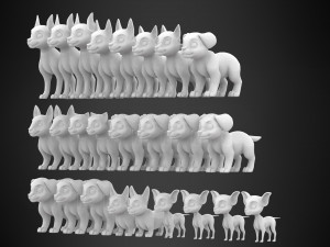 puppies pack 3D Модель