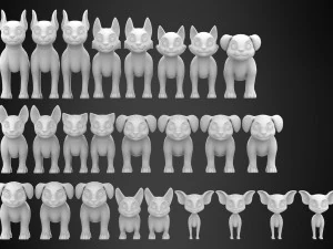 puppies pack 3D Model