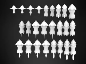 puppies pack 3D Model