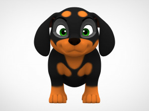 dachshund puppy 3D Model