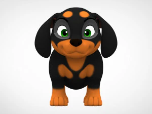 dachshund puppy 3D Model