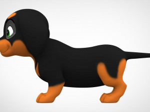 dachshund puppy 3D Model