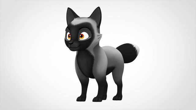 Silver Fox Model 3D .c4d .max .obj .3ds .fbx .stl .blend 
