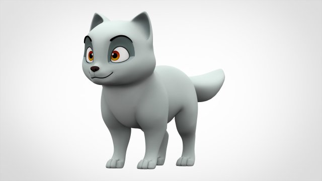 Arctic Fox 3D 모델 .c4d .max .obj .3ds .fbx .stl .blend 