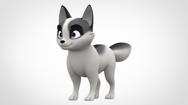 marble fox 3D Model .c4d .max .obj .3ds .fbx .stl .blend 