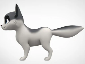 marmurkowy lis Model 3D