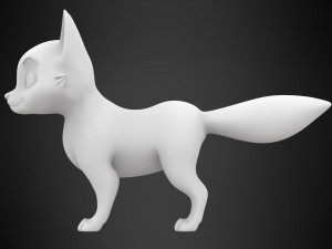marble fox 3D Model