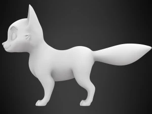 marmurkowy lis Model 3D