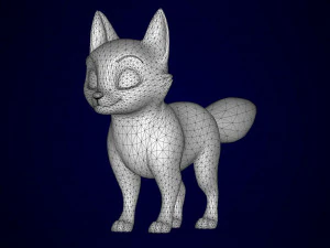 marmurkowy lis Model 3D