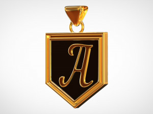 letter a pendant 3D Model