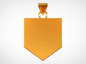 letra um pingente Modelo 3D