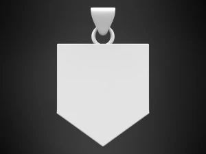 letra um pingente Modelo 3D