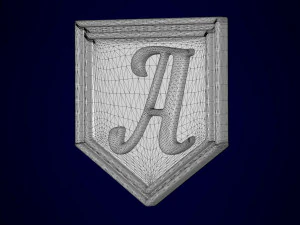 letra um pingente Modelo 3D