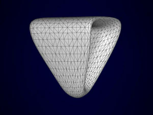 letra um pingente Modelo 3D