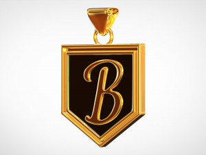 letter b pendant 3D Model