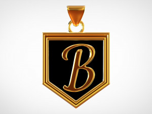 letter b pendant 3D Model