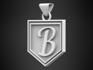 letter b pendant 3D Model