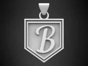 letter b pendant 3D Model