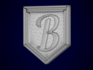 letter b pendant 3D Model