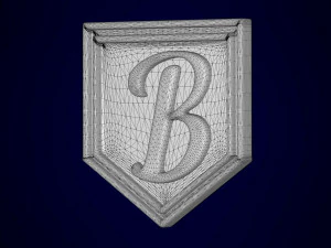 letter b pendant 3D Model