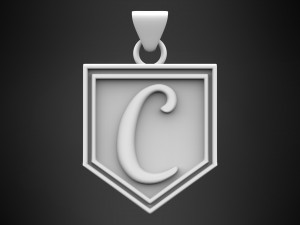 letter c pendant 3D Model