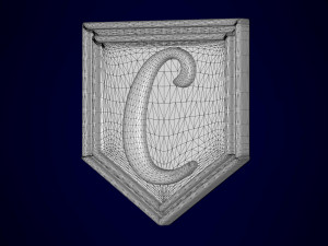 letter c pendant 3D Model