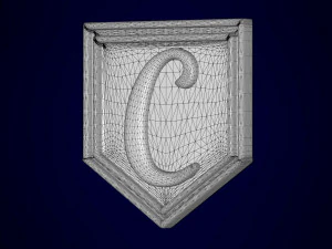 letter c pendant 3D Model