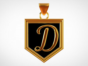 letter d pendant 3D Model