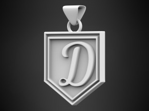 letter d pendant 3D Model