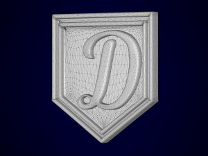 letter d pendant 3D Model