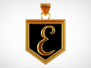 letter e pendant 3D Model