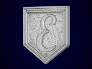 letter e pendant 3D Model