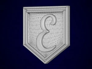 letter e pendant 3D Model