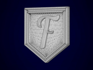 letter f pendant Modelo 3D