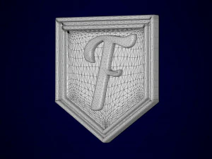 letter f pendant 3D Model