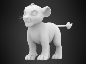 simba cub Modèle 3D