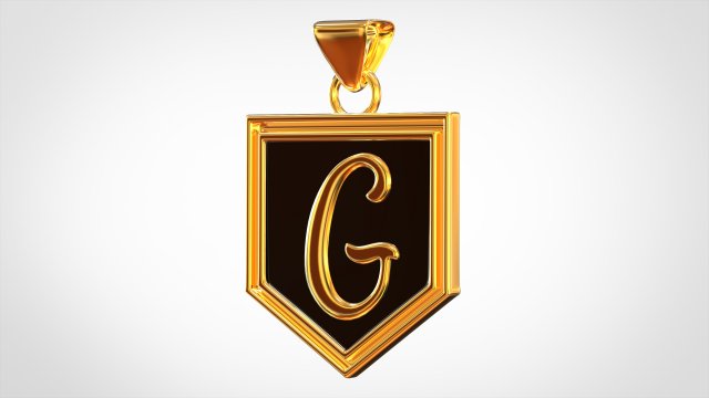 letter g pendant Modelo 3D .c4d .max .obj .3ds .fbx .stl .blend 