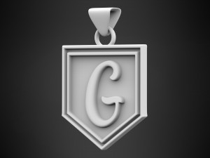 letter g pendant Modelo 3D