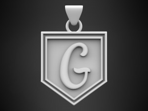 letter g pendant Modelo 3D