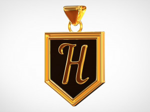 letter h pendant 3D Model