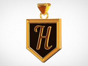 letter h pendant 3D 모델