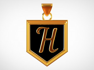 letter h pendant 3D Model