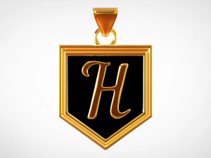 letter h pendant 3D Model