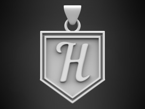 letter h pendant 3D Model
