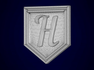 letter h pendant 3D Model