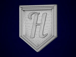 letter h pendant 3D Model